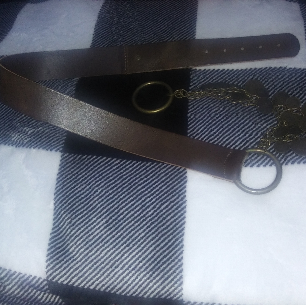 Brown belt w metal-like coins